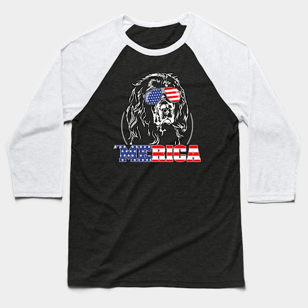 Proud Gordon Setter American Flag Merica dog Baseball T-Shirt by wilsigns